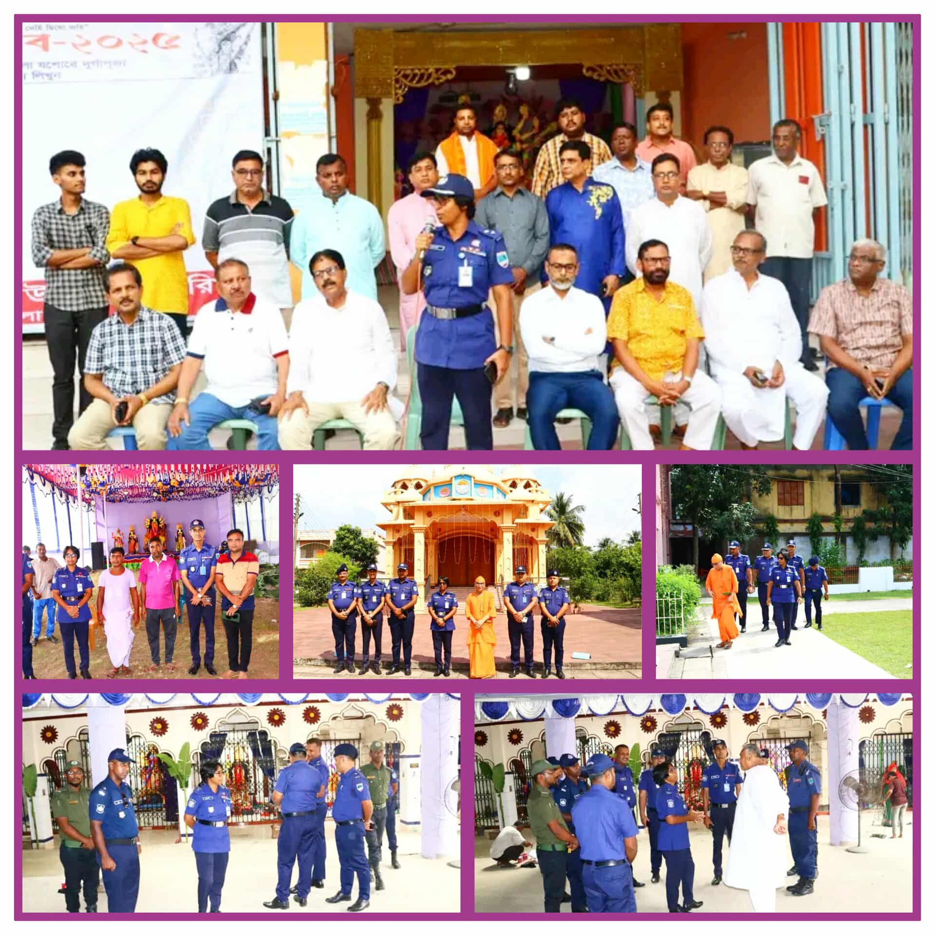 শারদীয় দুর্গাপূজা উপলক্ষে বিভিন্ন পূজা মন্ডপ পরিদর্শন ও শারদ সম্প্রীতি শোভাযাত্রায় অংশগ্রহন করেন যশোর পুলিশ সুপার