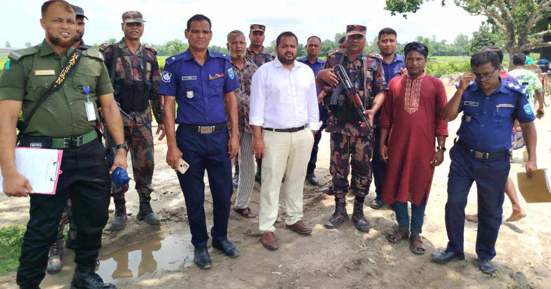 অবৈধভাবে বালু পাথর উত্তোলনের সরাঞ্জম জব্দ