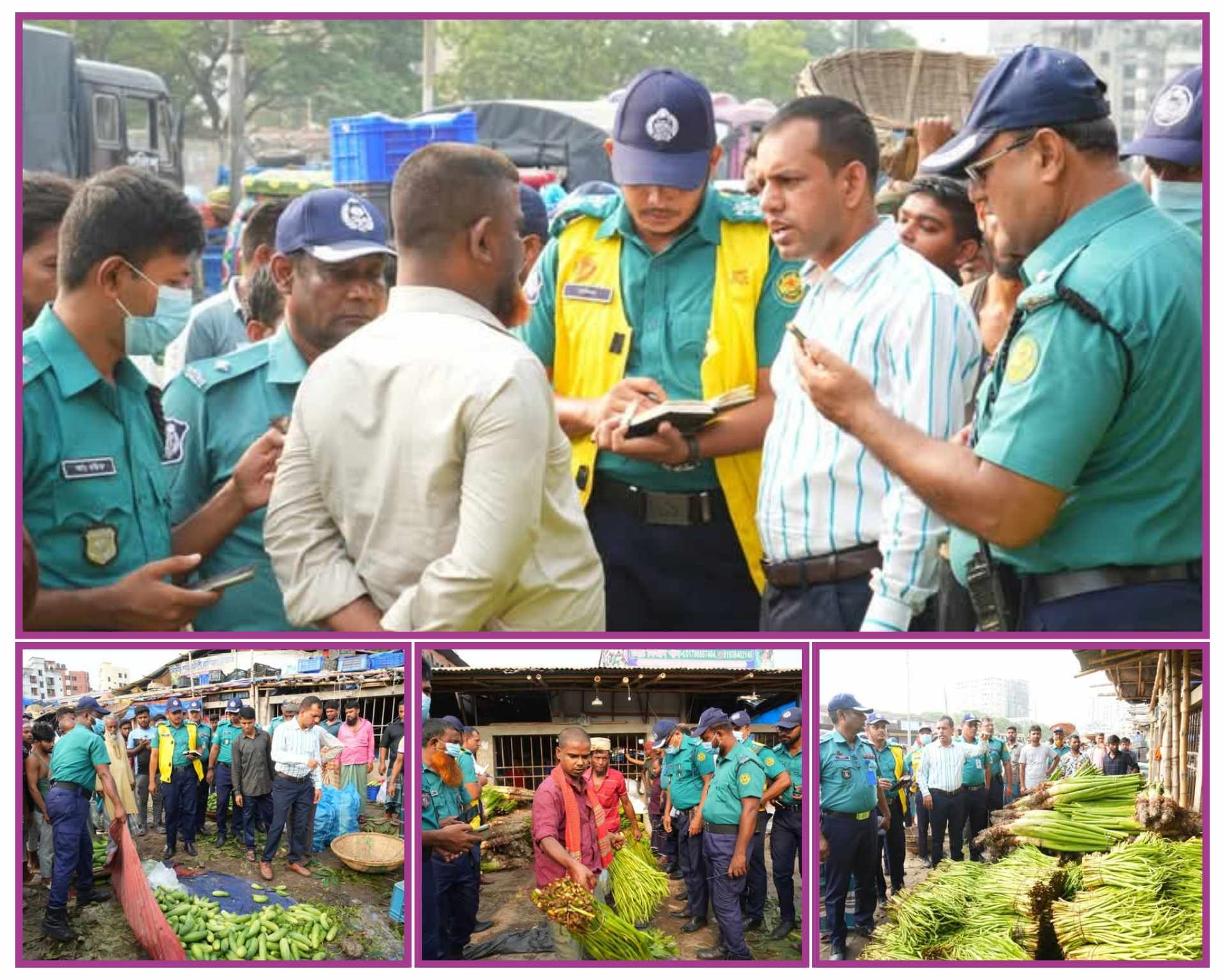 রাজধানীর দিয়াবাড়ি-কোনাবাড়ি এলাকায় রাস্তায় স্থাপিত কাঁচাবাজার উচ্ছেদ অভিযান ও মালামাল এতিমখানায় দান