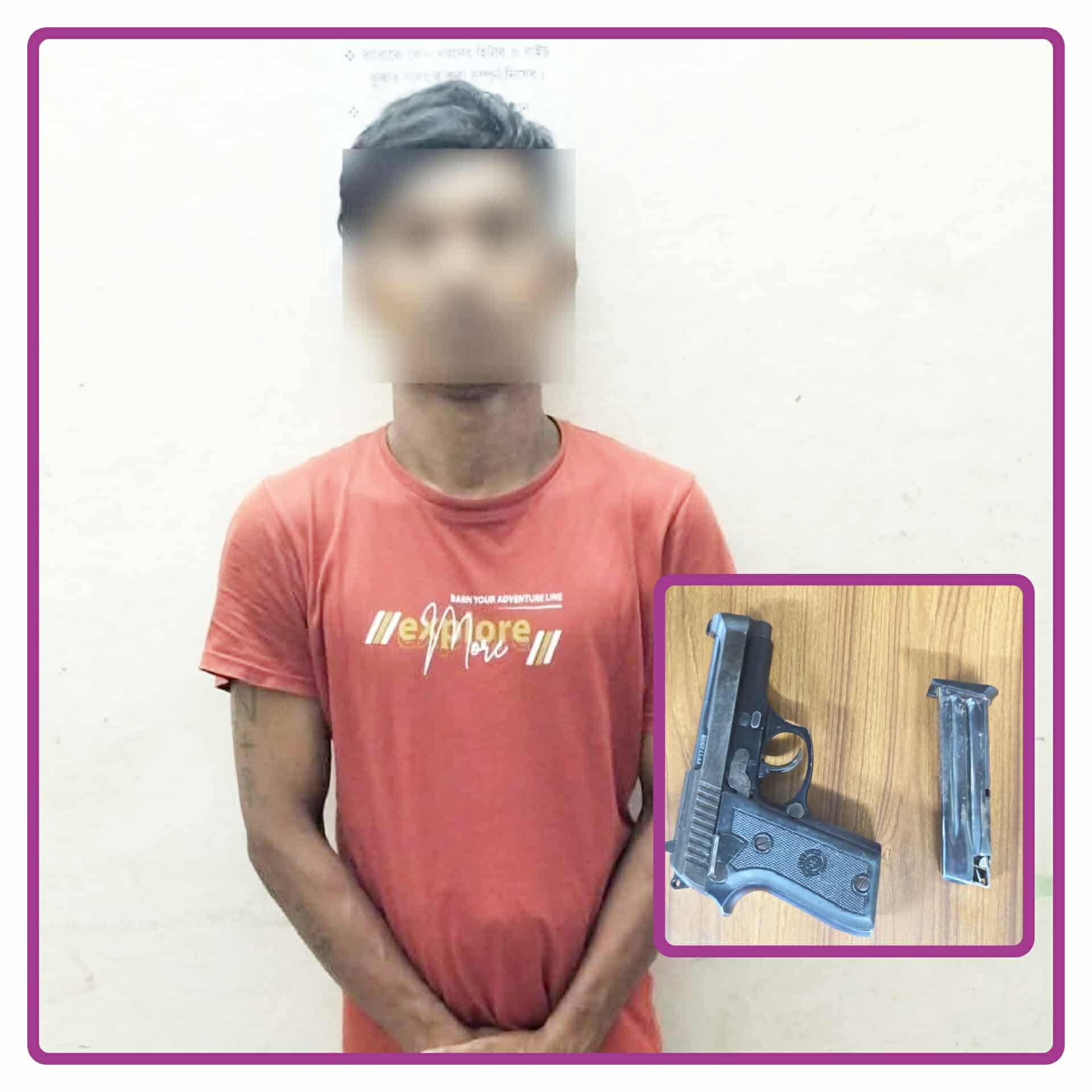 বাড্ডায় চাঞ্চল্যকর আনোয়ার হত্যা মামলার আসামি গ্রেফতার ; হত্যাকান্ডে ব্যবহৃত বিদেশি পিস্তল উদ্ধার।