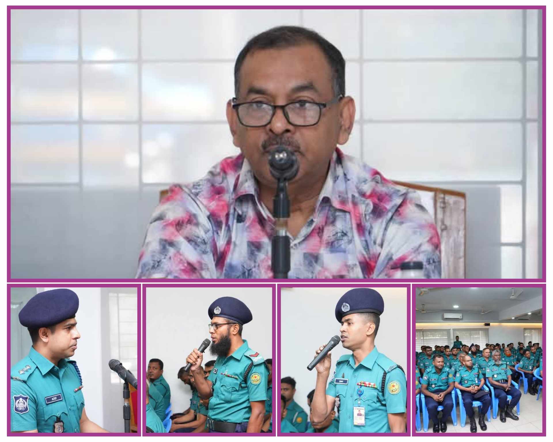 পুলিশ কর্মরত ফোর্সের অসুবিধা ও নানা বিষয়ে নিয়ে তাদের মতামত ডিপ্লোমেটিক সিকিউরিটি বিভাগের ডিএমপি কমিশনারের বিশেষ কল্যাণ সভা অনুষ্ঠিত।