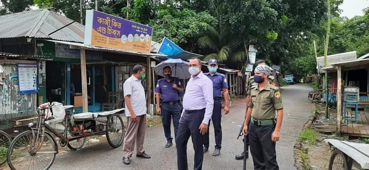 লকডাউন এর সপ্তম দিনে ও আগৈলঝাড়ার বিভিন্ন স্থানে ভ্রাম্যমাণ আদালতের জরিমানা