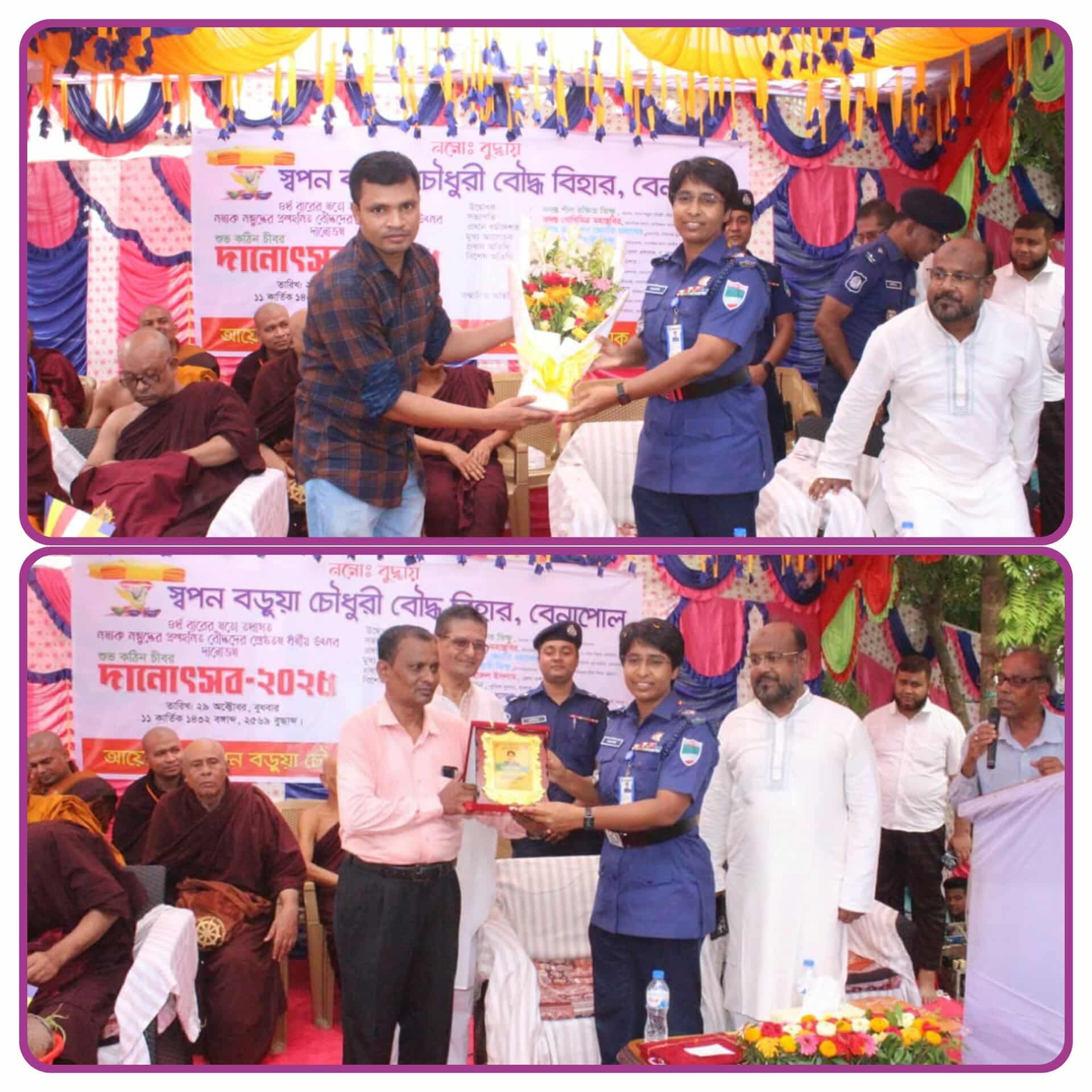 যশোর বেনাপোলে বৌদ্ধ ধর্মাবলম্বীদের শ্রেষ্ঠ উৎসব কঠিন চীবর দানোৎসব সম্পন্ন